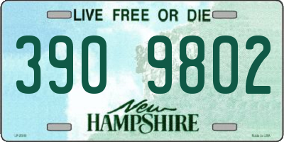 NH license plate 3909802