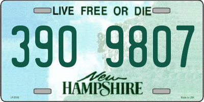 NH license plate 3909807