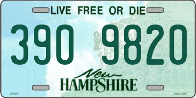 NH license plate 3909820