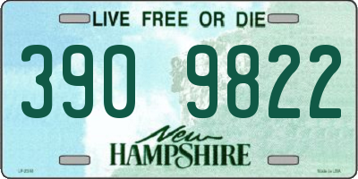 NH license plate 3909822