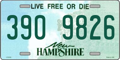 NH license plate 3909826