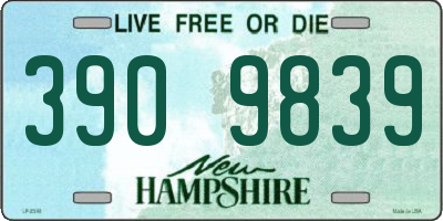NH license plate 3909839