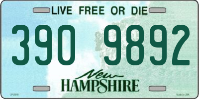NH license plate 3909892