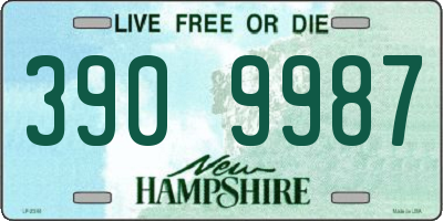 NH license plate 3909987