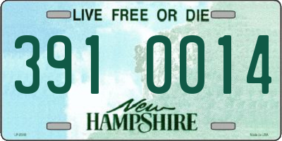 NH license plate 3910014