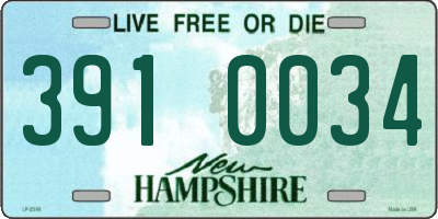 NH license plate 3910034