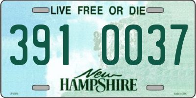 NH license plate 3910037