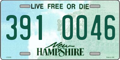 NH license plate 3910046