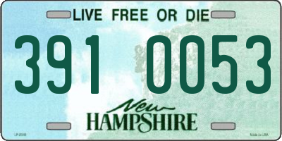 NH license plate 3910053