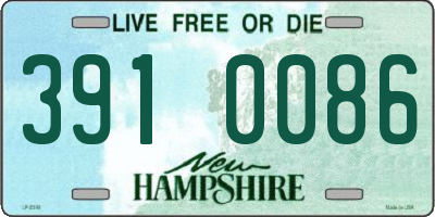 NH license plate 3910086