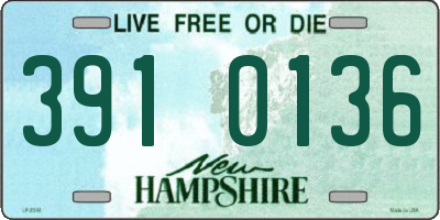 NH license plate 3910136