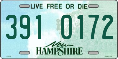 NH license plate 3910172