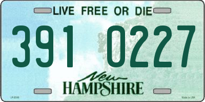 NH license plate 3910227
