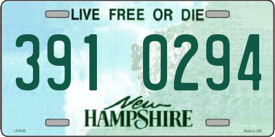 NH license plate 3910294
