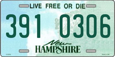 NH license plate 3910306