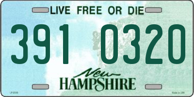 NH license plate 3910320
