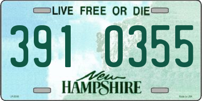 NH license plate 3910355