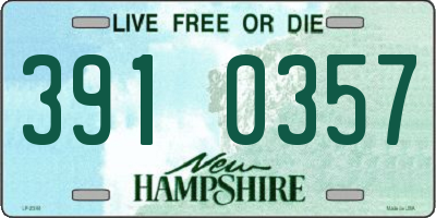 NH license plate 3910357