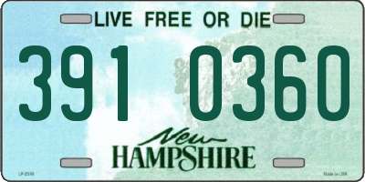 NH license plate 3910360