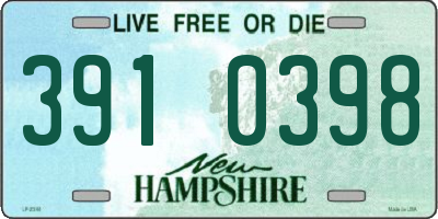 NH license plate 3910398