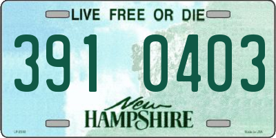 NH license plate 3910403