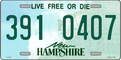NH license plate 3910407