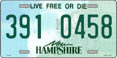NH license plate 3910458