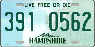 NH license plate 3910562