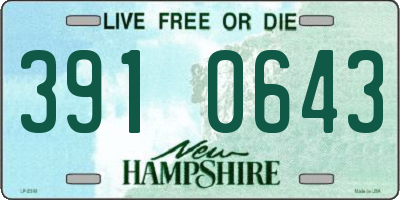 NH license plate 3910643