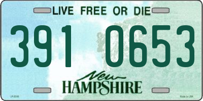 NH license plate 3910653