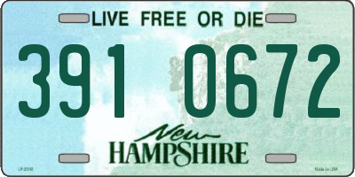 NH license plate 3910672