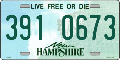 NH license plate 3910673