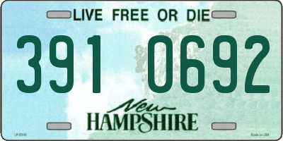 NH license plate 3910692