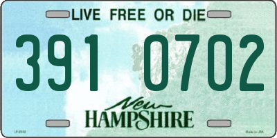 NH license plate 3910702