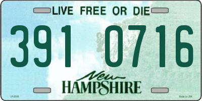 NH license plate 3910716