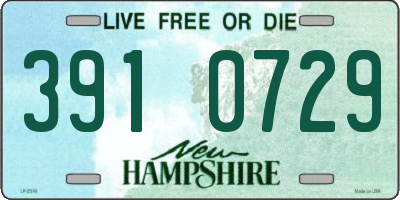 NH license plate 3910729