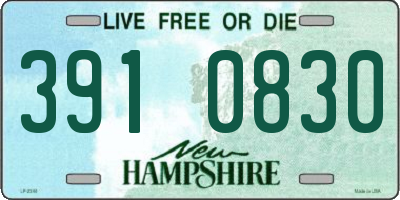 NH license plate 3910830