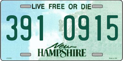NH license plate 3910915