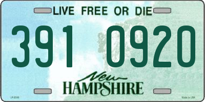 NH license plate 3910920