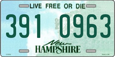 NH license plate 3910963