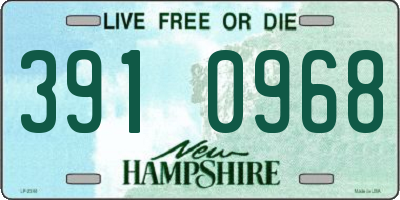 NH license plate 3910968