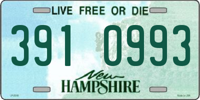 NH license plate 3910993
