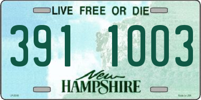 NH license plate 3911003