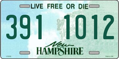 NH license plate 3911012