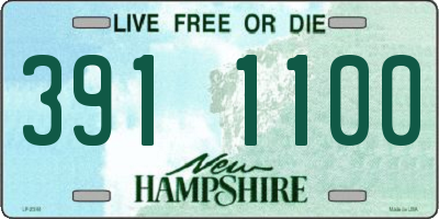 NH license plate 3911100