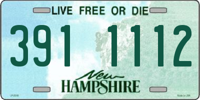 NH license plate 3911112