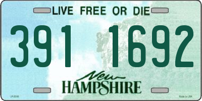 NH license plate 3911692