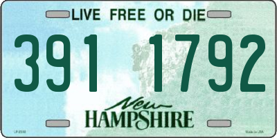 NH license plate 3911792