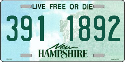 NH license plate 3911892