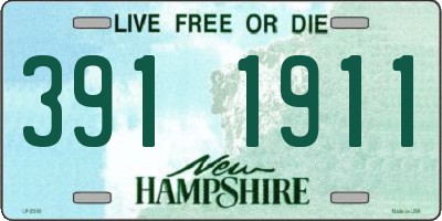 NH license plate 3911911